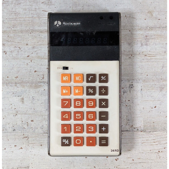Vintage Rockwell 24RD Electronic Calculator Made in Japan 1970s - Picture 1 of 8